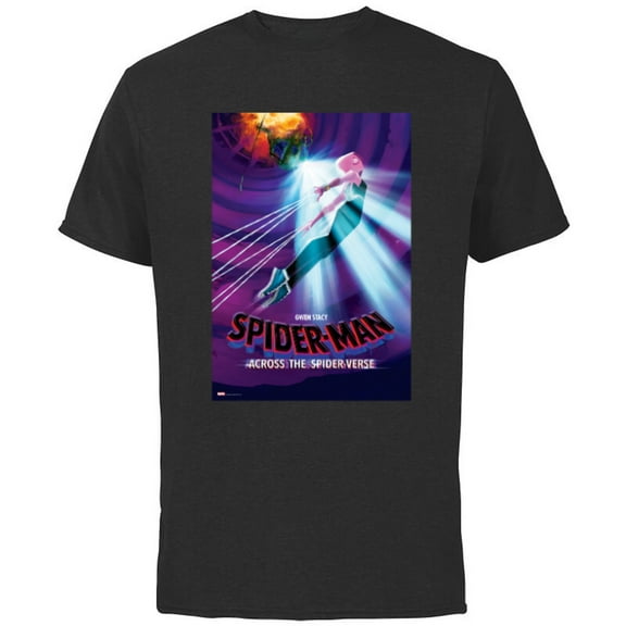 Marvel Spider-Man: Across the Spider-Verse Gwen Stacy Poster - Short Sleeve Cotton T-Shirt for Adults - Customized-Black
