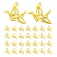 thumbnail image 1 of 30 colgantes de grulla de origami pequeños de aleación de zinc de 23 x 29 mm, grullas de papel 3D Oro, 1 of 4