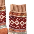 thumbnail image 5 of Wioihee Women's Vintage Geometric Pattern Crew Socks, Retro Printed Mid Calf Socks, Warm Cozy Winter Casual Fashion Socks for Ladies, 5 of 5