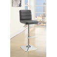 thumbnail image 3 of Bianca Upholstered Adjustable Bar Stool Grey (Set of 2), 3 of 9