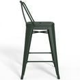 thumbnail image 4 of Simpli Home Rayne 24" Industrial Metal Counter Stool in Sage Green (Set of 4), 4 of 9
