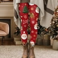 thumbnail image 5 of Dmsael Womens Outfits Christmas Leggings For Women Casual Fashion Xmas Santa Printed Sports Tight Full Length Yoga Pants Soft Stretchy Tummy Control Legging Wine,XL, 5 of 6