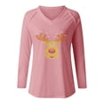 thumbnail image 4 of Blusa de manga larga con cuello en V informal para mujer a la moda, Tops de otoño Fridja bvmnju3990, 4 of 5