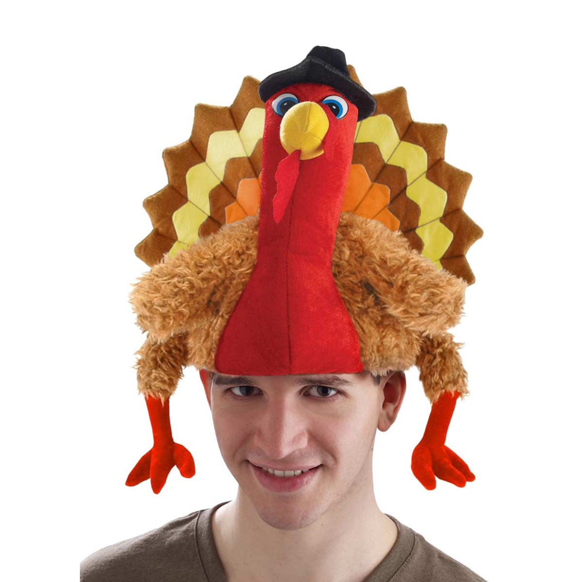 Adult Novelty Turkey Funny Christmas Thanks Giving Fancy Dress Costume Hat 