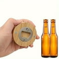 thumbnail image 4 of Diy Round Bottle Opener Fridge Magnet, 2.36" Beer Opener with Strong Magnetic Back, Wood Material Bar Decoration, Custom Engravable Refrigerator Sticker, Perfect Bar Accessory, A Bottle Opener, 4 of 4