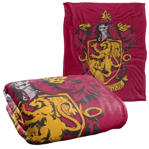 Harry Potter Drawn Gryffindor Crest Officially Licensed Silky Touch Super Soft Throw Blanket 50' x 60'