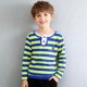 thumbnail image 4 of Blusa y camisa de manga larga con cuello vuelto para niños, blusa de verano con estampado de rayas, deportiva y recreativa, de manga larga y cuello redondo para niños, parte superior de poliéster para, 4 of 6