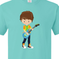 thumbnail image 4 of Inktastic Rock Boy, Brown Hair, Boy Playing Guitar In Band T-Shirt, 4 of 5