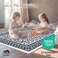 thumbnail image 4 of ODIKA 3'x5' Machine Washable Non-Slip Area Rug, Retro Mosaic Tile Print Anti Slip Surface Treatment High Traffic Rug with Pad, Black, 560387, 4 of 8