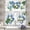 Blue and White Porcelain Floral, variant on Indian Boho Curtains, Mandala Design Colorful Boho Floral Paisley Curtains, Bedroom Living Room Blackout Decorative Curtains, 2 Panel Set, 84x84 Inch.