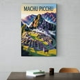 thumbnail image 6 of Retro Machu Picchu Peru Travel Poster Featuring Llamas And Inca Terraces Canvas Poster, 6 of 8