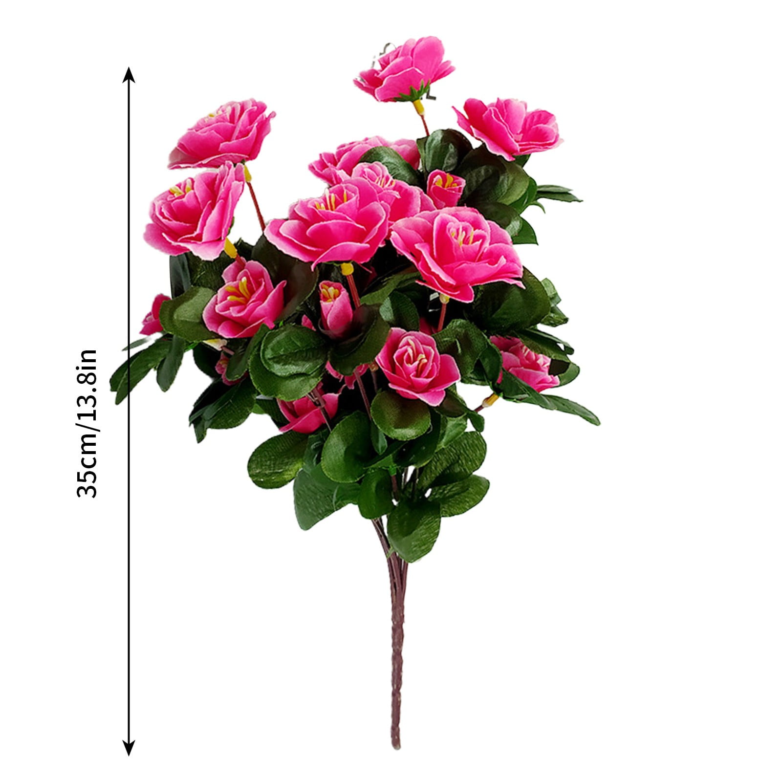TOPRenddon Outdoor Indoor Silk Flower Artificial Pink Faux Flowers Outdoor UV Resistant Garden Plants Faux Plants for Indoor Home Kitchen Table Centerpieces Decor