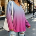 thumbnail image 4 of LIaqionyy Plus Size Tops for Womens V Neck Long Sleeve Casual Loose Blouse Fall Outfits Business Work Basic Tees Shirts, 4 of 6