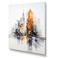 thumbnail image 2 of Designart "Urban Rhythm Minimalism in Orange and Grey III" Abstract Collages Canvas Wall Art, 2 of 5