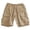 Khaki, variant on HOWPAY Men's Cargo Shorts Solid Color Elastic Waist Cargo Pants Multi Pockets Lightweight Relaxed Fit Stretch Outdoor Casual Hiking Shorts Black 29
