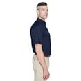 thumbnail image 3 of The Harriton Mens Easy Blend Short Sleeve Twill Shirt Shirt with Stain-Release - NAVY - L, 3 of 4