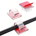 thumbnail image 4 of 50pcs NEW Adhesive Cable Clips Upgraded Wall Wire Holders For Cable Management For PC Wall Under Desk Christmas Lights Clip Indoor/Outdoor Car Dash Cam Ethernet Electric Wires Small, 4 of 8