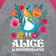 thumbnail image 3 of Alice In Wonderland - Alice In Wonderland Flower Art - Toddler And Youth Girls Raglan Graphic T-Shirt, 3 of 4