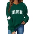 thumbnail image 1 of Besolor Chandail en Molleton pour Femmes St Patricks Day Trèfle Imprimé Manches Longues Pull Décontracté Col Rond Graphique, 1 of 5