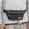 thumbnail image 4 of PRETXORVE Men's Chest Bag Waist Bag Outdoor Sports Shoulder Bag Messenger Bag No Pilling Suitable As a Gifts for Boyfriends Zipper Bag, 4 of 6
