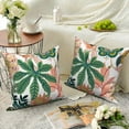 thumbnail image 5 of DaShan Boho Floral Throw Pillow Covers 18x18 Set of 2,Flowers Leaves Modern Linen Pillows Case for Bedroom Sofa Couch, 5 of 6