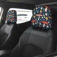 thumbnail image 2 of Kdxio Colorful Mushrooms Pattern Print 2 Piece Car Head Rest Covers Set Auto Front/Rear Seats Headrest Cover Universal Fit Most Cars,Sedan, SUV, 2 of 9