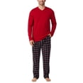 thumbnail image 2 of Cuddl Duds  Mens Cabin Fleece 2PC Pajama Sets, 2 of 3