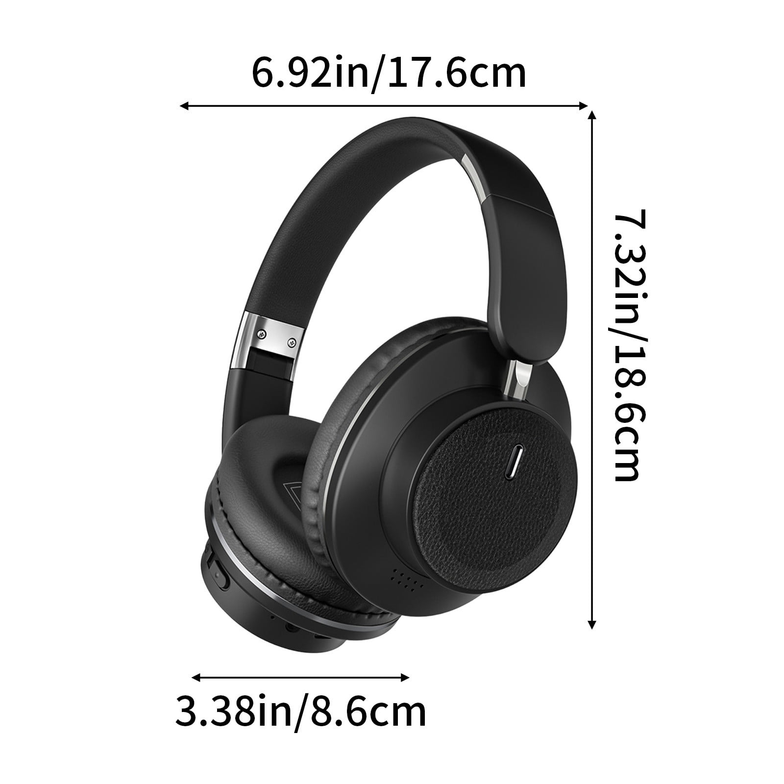 Trucker Bluetooth Headphones with Microphone Noise Canceling Wireless On Ear Headset, Hands Free Wireless Headset for Cell Phone Computer Office Home Call Center Skype