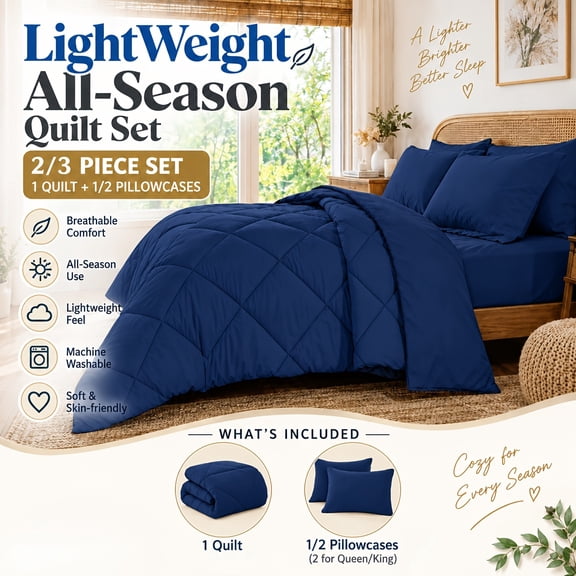 2-Piece Twin Comforter Set, 1 Comforter And 1/2 Pillowcases