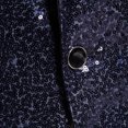 thumbnail image 6 of Yaoyar Men Shiny Sequin Blazer Jacket Stylish One Button Tuxedo Suit Jackets for Dance Party Dinner Prom Navy 2XL, 6 of 8