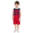 thumbnail image 2 of Wonder Nation Toddler Boys Patriotic Sleeveless Basketball Jersey and Shorts Set, 2-Piece, Sizes 12M-5T, 2 of 7