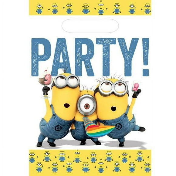 Minions Plastic Party Bags (Pack of 8)