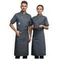 thumbnail image 3 of Unisex Men's Chef Coat Jacket Women Kitchen Restaurant Cooking Work Chef Uniformss Shirt Tops, 3 of 6