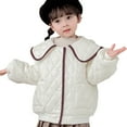 thumbnail image 5 of WOLLED 3-11Y Girl's Cotton Doll Collar Jacket Kids Toddler Thickened Winter Jacket Tops Winter Coats Winter down Coats Embroidery Baita Snowsuit, 5 of 9