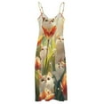 thumbnail image 5 of Boho Vintage Floral Sleeveless Dress for Women Clothing Female Women's Summer Skirt, 5 of 7