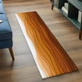 thumbnail image 3 of 2'x6' Rug Runners for Hallways Kitchen, Orange Ombre Stripes Non Slip Entryway Beside Floor Carpet Runner, Farmhouse Retro Abstract Waves Art Washable Laundry Room Bedroom Throw Rugs Mat, 3 of 8