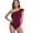 Wine, variant on Sngxgn Swimsuit Women Tummy Control Vintage Swimsuits U Back Modest Swimwear(,L)