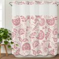thumbnail image 3 of Abstract Spring Floral No Hook Shower Curtain Waterproof, Bathroom Curtains with Snap in Liners and See Through Top Window, Farmhouse Summer Botanical Hotel Style Bathtub Curtains Shower 72"Wx78"L, 3 of 8