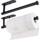 thumbnail image 1 of Portarrollos de Cocina y Baño, Acero Inoxidable, Soporte para Rollo de Papel con Base Estable, Instalación Sin Taladro (Adhesivo) o Atornillado para Encimera (2, Negro), 1 of 4