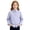 Purple, variant on Girls Solid Color Peter Pan Collar Long-Sleeve School Blouse Color:White,Size:15-16 Years