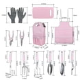 thumbnail image 3 of Pink Garden Tool Set 12 Pieces, ZUEXT Aluminum Gardening Hand Tools with Non-Slip Handle, Kneeling Pad, Apron, Gloves and Organizer Bag, Landscaping Tools - Gift for Women & Garden Enthusiasts, 3 of 9