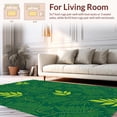 thumbnail image 2 of Flatwoven High Traffic Area Rug, Tropical Rainforest Harmony with Layered Foliage and Interlocking Spotted, Non Slip, Stain Resistant, Washable Area Rugs for Living Room, Bedroom(Green, 6X6), 2 of 8