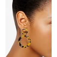 thumbnail image 2 of INC International Concepts Tortoise-Look Resin & Crystal Circle Drop Earrings, 2 of 2