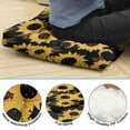thumbnail image 5 of Patterned Sunflower Floor Pillow&nbsp;– Large 22 Inch Square Pillow, Artistic Sunflower Print, Plush for Yoga & Hip Support, 5 of 6