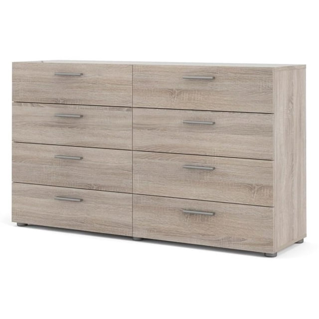 Atlin Designs Commode Double Moderne à 8 Tiroirs en Truffe