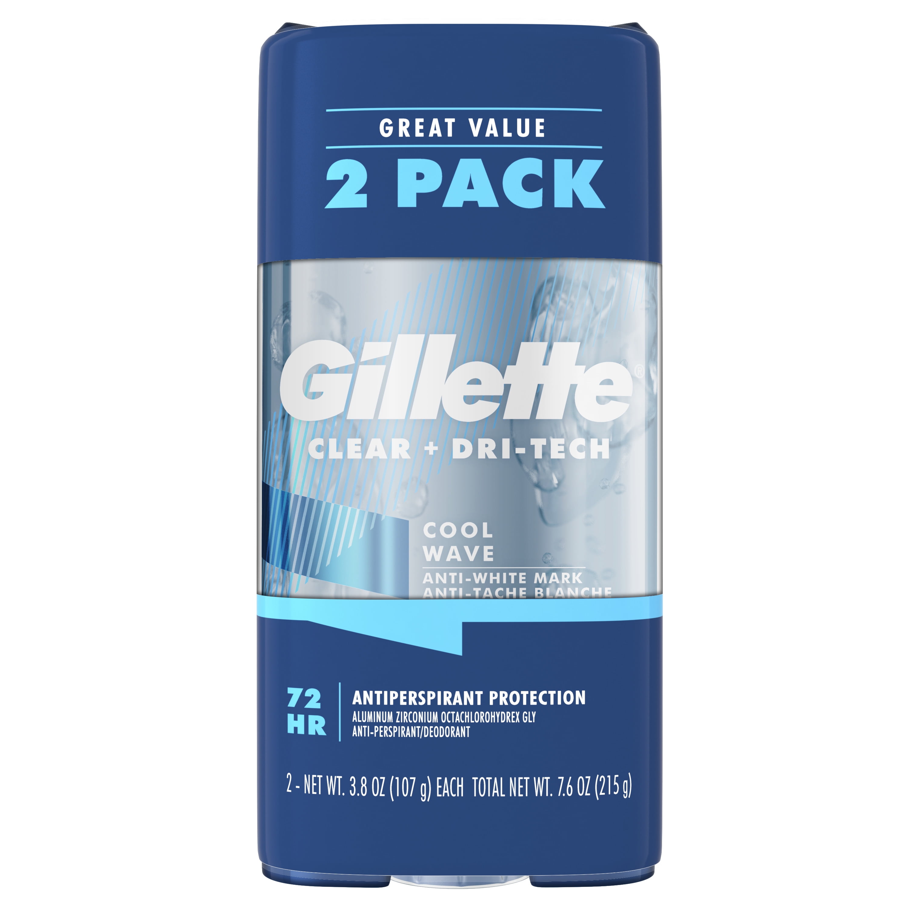 Gillette Cool Wave Clear Gel Antiperspirant Deodorant for Men 3.8 oz, 2