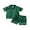 Green, variant on Cjfdfy Toddler Baby Girl Boy Silk Stain Pajamas Set Kids Girls Boys PJS Set Sleepwear Summer Fall Clothes Solid Short Sleeve Button Down Shirt with Shorts Set Loungewear Homewear 1-7Y