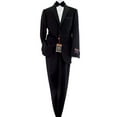 thumbnail image 2 of Carlo Lusso C67901 Men's 2 Button Satin Notch Lapel Black Tuxedo Suit - Black - 42L, 2 of 4