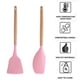 thumbnail image 3 of Los utensilios de cocina del utensilio de cocinar del silicón fijaron, manijas de madera del utensilio de cocina del silicón de 2 pedazos, 3 of 5