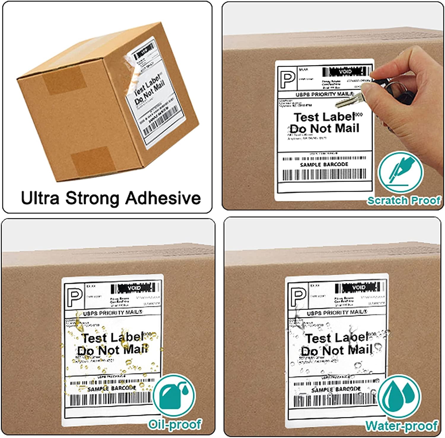 NefLaca 80 Rolls 4x6 Direct Thermal Shipping Labels, 450 Labels per Roll, Total 36000 Labels